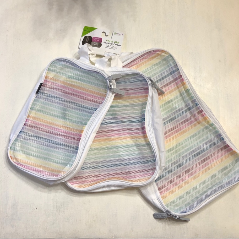 Set of 3 NWT MiAmica Packing Cubes Travel Bags
